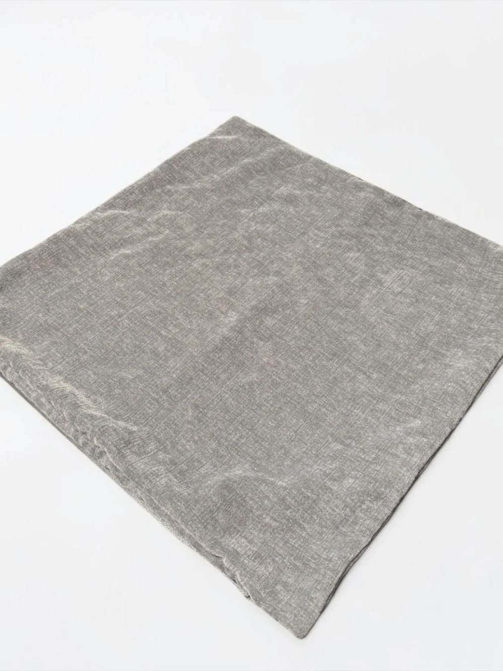 Gray Chenille Pillow Cover 19x19 Decorative Throw Pillow Case